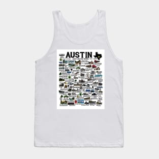 Austin Texas Map Tank Top